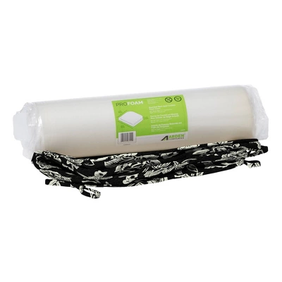 19" X 20" ProFoam Outdoor Rounded Back Seat Cushion Ashland Jacobean Black - Arden Selections 2 19" X 20" ProFoam Outdoor Rounded Back Seat Cushion Ashland Jacobean Black - Arden Selections - Image 2