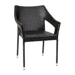 Emma And Oliver All-Weather Indoor/Outdoor Stacking Patio Dining Chairs With Steel Frame And Weather Resistant PE Rattan -Deals Patio Elegance Store GUEST cbe8cec9 ec63 4926 b54f d7751ecba7b4