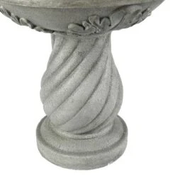 LuxenHome Gray Resin Cherub Birdbath Outdoor Fountain -Deals Patio Elegance Store GUEST cc323a1a 502f 4271 948d fdb3a474fda7