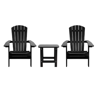 Emma And Oliver Set Of 2 Indoor/Outdoor Folding Adirondack Chairs With Side Table 13 Emma And Oliver Set Of 2 Indoor/Outdoor Folding Adirondack Chairs With Side Table - Image 13