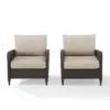 Kiawah 2pk Wicker Patio Chair - Sand - Crosley