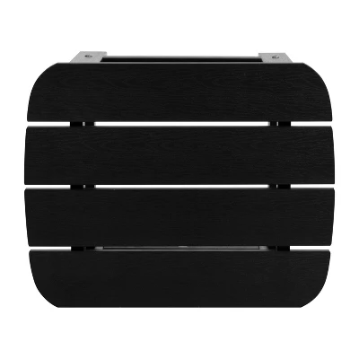 Flash Furniture 2 Pack Charlestown All-Weather Poly Resin Folding Adirondack Chairs With Side Table 9 Flash Furniture 2 Pack Charlestown All-Weather Poly Resin Folding Adirondack Chairs With Side Table - Image 9