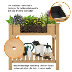 Yaheetech 8-Pocket Wood Elevated Garden Planter With Fabric Liner Light Brown 10 Yaheetech 8-Pocket Wood Elevated Garden Planter With Fabric Liner Light Brown -Deals Patio Elegance Store GUEST cdbf4904 7c2b 420f b101 6f6523010ea7