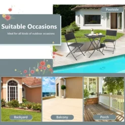 Tangkula 3PCS Patio Bistro Set Folding Wicker Chairs & Table Outdoor Patio Furniture Set -Deals Patio Elegance Store GUEST cefad147 82d5 4e33 9885 50551b93f49b