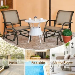 Costway 2PCS Patio Swing Glider Chair Single Rocking Chair Yard Outdoor Brown 10 Costway 2PCS Patio Swing Glider Chair Single Rocking Chair Yard Outdoor Brown -Deals Patio Elegance Store GUEST cf690ab6 b56a 4a21 b043 4d7afbcdddd2