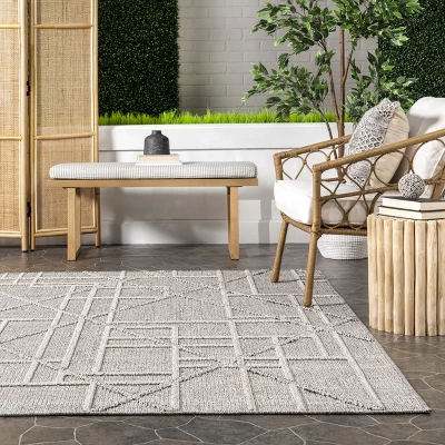 NuLOOM Crissy Contemporary High-Low Indoor/Outdoor Area Rug 7 NuLOOM Crissy Contemporary High-Low Indoor/Outdoor Area Rug - Image 7