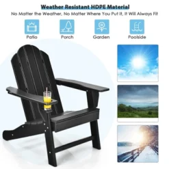 Costway 4PCS Patio Adirondack Chair Weather Resistant Garden Deck W/Cup Holder WhiteBlackGreyTurquoise 14 Costway 4PCS Patio Adirondack Chair Weather Resistant Garden Deck W/Cup Holder WhiteBlackGreyTurquoise -Deals Patio Elegance Store GUEST d051dbf2 afe0 476d b398 ee833b6de5ae