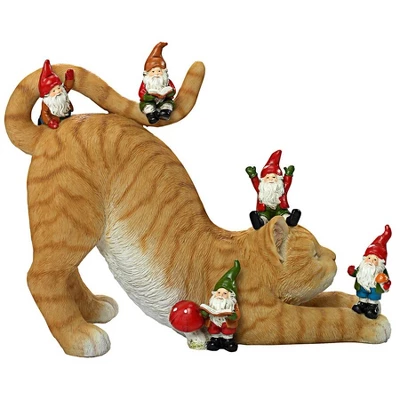 Design Toscano Catatonic Gnome Feline Frenzy Statue 5 Design Toscano Catatonic Gnome Feline Frenzy Statue - Image 5