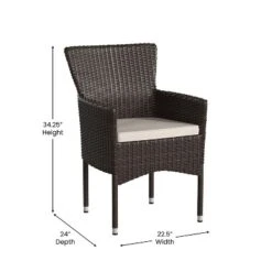 Merrick Lane Patio Chairs With Fade And Weather Resistant Wicker Wrapped Powder Coated Steel Frames & Cushions-Set Of 2 -Deals Patio Elegance Store GUEST d335b40d 7a63 40e7 83f6 2a19dc35ee95