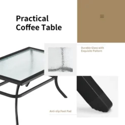 Costway 2 PCS Patio Loveseat With Coffee Table Outdoor Sofa Bench With Cushions -Deals Patio Elegance Store GUEST d34f456b c848 41f2 9bb1 563c67574f43