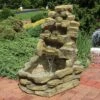 Sunnydaze Decor Sunnydaze 37"H Electric Fiberglass Stone Falls Waterfall Outdoor Water Fountain