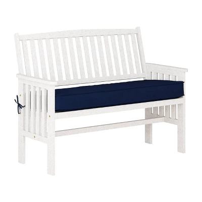 Outdoor Bench - Whitewash - CorLiving 1 Outdoor Bench - Whitewash - CorLiving