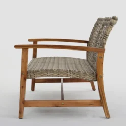 Hampton Wicker Loveseat - Natural/Gray - Christopher Knight Home -Deals Patio Elegance Store GUEST d4a90277 9791 403f a21d 1e683a1685a0