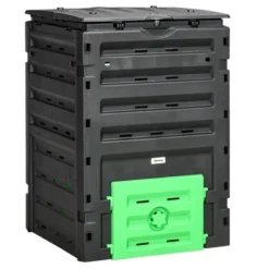Outsunny 120 Gallon Compost Bin, Large Composter With 80 Vents And 2 Sliding Doors, Lightweight & Sturdy -Deals Patio Elegance Store GUEST d546bf3f 8c44 4bb7 be0e e3984989e3ac
