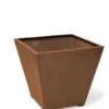 Corten Steel Tapered Square Planter 22in