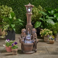 37.25" Los Sapos Faux Stone Fountain - Christopher Knight Home