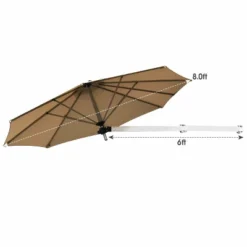Tangkula 8ft Wall Mounted Cantilever Umbrella Patio Adjustable Tilting Sunshade Umbrella 10 Tangkula 8ft Wall Mounted Cantilever Umbrella Patio Adjustable Tilting Sunshade Umbrella -Deals Patio Elegance Store GUEST d74db936 4453 4a14 a660 6b0b3482b869