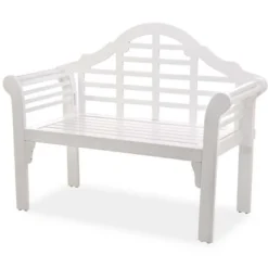 Lutyen Outdoor Garden Bench: Built With FSC-Certified Eucalyptus Wood -Deals Patio Elegance Store GUEST d766a819 e3a1 443f 89c3 99a06885225a