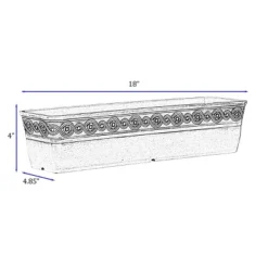 Classic Home And Garden Corinthian Trough Rectangular Resin Indoor Outdoor Planter Boxes -Deals Patio Elegance Store GUEST d78b1e04 8173 4069 b84f 26c0e51115e0