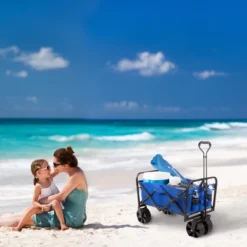 Nature Spring All-Terrain Heavy-Duty Collapsible Utility Wagon With Telescopic Handle -Deals Patio Elegance Store GUEST d7eae98d 35d6 4b4d 9c8e 3dd0f57c5fed