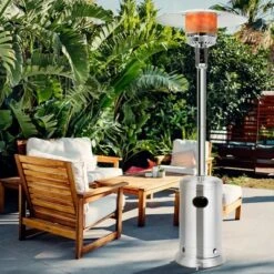Costway 48000 BTU Stainless Steel Propane Patio Standing LP Gas Heater W/ Wheels 17 Costway 48000 BTU Stainless Steel Propane Patio Standing LP Gas Heater W/ Wheels -Deals Patio Elegance Store GUEST d84320ed 8703 4bde 947f 7da2aa613cb5