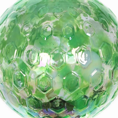 31" Solar Pearlized Glass Honeycomb Finial Resin Garden Stakes Green - Exhart 3 31" Solar Pearlized Glass Honeycomb Finial Resin Garden Stakes Green - Exhart - Image 3