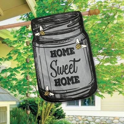 Briarwood Lane Home Sweet Home Mason Jar Burlap House Flag Bees Double-Sided 28" X 40" 2 Briarwood Lane Home Sweet Home Mason Jar Burlap House Flag Bees Double-Sided 28" X 40" - Image 2