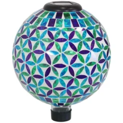 Sunnydaze Decor Sunnydaze Blue Cool Blooms Glass Mosaic Indoor/Outdoor Gazing Globe With Solar Light - 10" Diameter - Blue And Green 14 Sunnydaze Decor Sunnydaze Blue Cool Blooms Glass Mosaic Indoor/Outdoor Gazing Globe With Solar Light - 10" Diameter - Blue And Green -Deals Patio Elegance Store GUEST d89c55f6 22e1 4063 a3ef 006a94bb6d70