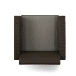 Bedrock 3pc Faux Wicker Chat Set With Fire Pit - Brown/Beige - Christopher Knight Home -Deals Patio Elegance Store GUEST dc17e8eb cc7e 4698 9e16 cdb73789feba