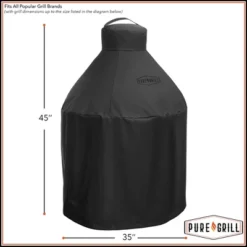 Pure Grill 27-Inch Ceramic Grill Cover For All Large Kamado Charcoal BBQ Grill Brands, Universal Fit Cover - 35" Dia X 45" H -Deals Patio Elegance Store GUEST dce8d6f6 3ee4 4aab 9f52 fa29fb6965dd