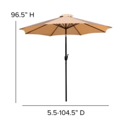 Flash Furniture Kona 9 FT Round Umbrella With 1.5" Diameter Aluminum Pole With Crank And Tilt Function 17 Flash Furniture Kona 9 FT Round Umbrella With 1.5" Diameter Aluminum Pole With Crank And Tilt Function -Deals Patio Elegance Store GUEST dd443c40 fb02 4a4c 8053 bac476d70cd4