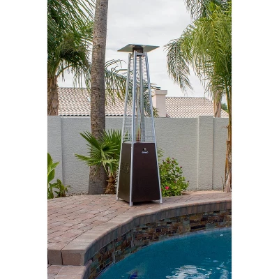 Hammered Metal Tall Glass Tube Portable Patio Heater - Golden Bronze - AZ Patio Heaters 4 Hammered Metal Tall Glass Tube Portable Patio Heater - Golden Bronze - AZ Patio Heaters - Image 4