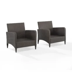 Kiawah 2pk Wicker Patio Chair - Sand - Crosley -Deals Patio Elegance Store GUEST ddb67d42 7674 42c4 9dda 2fd512b59d2d