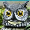 BIRD BLINDER Plastic Rotating Head Owl Decoy