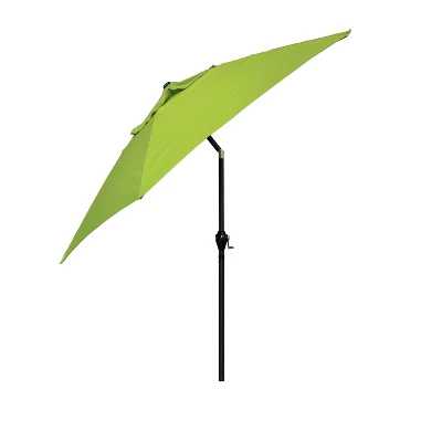 9' X 9' Aluminum Market Patio Umbrella With Crank Lift And Push Button Tilt Lime Green - Astella 2 9' X 9' Aluminum Market Patio Umbrella With Crank Lift And Push Button Tilt Lime Green - Astella - Image 2