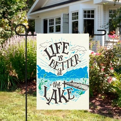 Northlight Life Is Better At The Lake Outdoor Garden Flag 12.5" X 18" 2 Northlight Life Is Better At The Lake Outdoor Garden Flag 12.5" X 18" - Image 2
