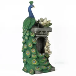 LuxenHome Resin Blue And Green Peacock Outdoor Fountain Garden Fountain With LED Light 26 LuxenHome Resin Blue And Green Peacock Outdoor Fountain Garden Fountain With LED Light -Deals Patio Elegance Store GUEST df70281c b6dd 4091 bb2f cc0c6575a1a3