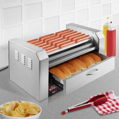 Olde Midway Electric Hot Dog Roller Grill Machine With Bun Warmer, Commercial Grade 6 Olde Midway Electric Hot Dog Roller Grill Machine With Bun Warmer, Commercial Grade - Image 6
