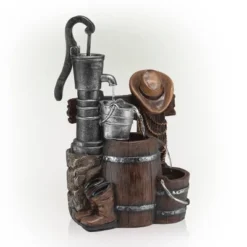 26" Pump And Barrel Fountain With Cowboy Hat - Alpine Corporation 11 26" Pump And Barrel Fountain With Cowboy Hat - Alpine Corporation -Deals Patio Elegance Store GUEST e0375a81 ce57 4c42 bef7 ef2189325cf9