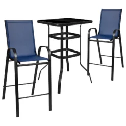 Flash Furniture Outdoor Dining Set - 2-Person Bistro Set - Outdoor Glass Bar Table With All-Weather Patio Stools -Deals Patio Elegance Store GUEST e049e8ca c5d3 4308 b8c0 431494a2bbe4