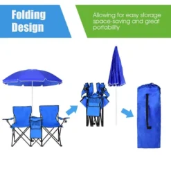 Costway Portable Folding Picnic Double Chair W/Umbrella Table Cooler Beach Camping Chair 13 Costway Portable Folding Picnic Double Chair W/Umbrella Table Cooler Beach Camping Chair -Deals Patio Elegance Store GUEST e0bb56f8 8ff9 4e00 8c80 2590019f27f9