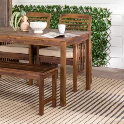 Ravenscroft 4pc Acacia Wood Patio Dining Set - Saracina Home -Deals Patio Elegance Store GUEST e101c323 d528 4c44 add8 ef39ff566203