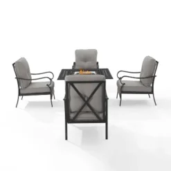 5pc Dahlia Outdoor Steel Fire Pit Set Taupe/Matte Black - Crosley 17 5pc Dahlia Outdoor Steel Fire Pit Set Taupe/Matte Black - Crosley -Deals Patio Elegance Store GUEST e1a47703 6c0c 46d1 9136 6261caf674ef
