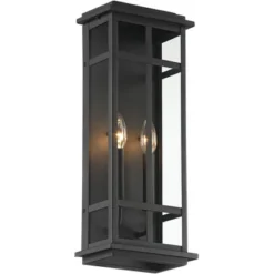 Possini Euro Design Modern Industrial Outdoor Wall Light Fixture Cool Black Windowpane Frame 20" For Post Exterior Barn Deck House -Deals Patio Elegance Store GUEST e1bd1081 9fb2 4284 8043 c3dc9ae35960