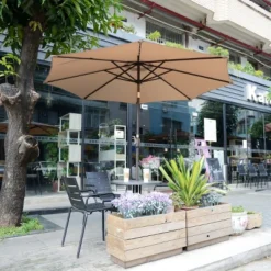 Nature Spring Patio Umbrella With Solar LED Lights - 9', Beige -Deals Patio Elegance Store GUEST e2ce9424 5c28 4dd7 8dbb e5946838da60