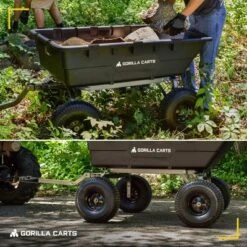 Gorilla Carts 1500 Pound Capacity Heavy Duty Poly Yard Garden Steel Dump Utility Wheelbarrow Wagon Cart With 2 In 1 Towing ATV Handle, Black 7 Gorilla Carts 1500 Pound Capacity Heavy Duty Poly Yard Garden Steel Dump Utility Wheelbarrow Wagon Cart With 2 In 1 Towing ATV Handle, Black -Deals Patio Elegance Store GUEST e339ea77 3db8 40a7 bec6 8c4f01789ef0