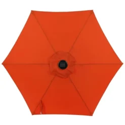 7.5' X 7.5' Solar LED Patio Umbrella Orange - Wellfor -Deals Patio Elegance Store GUEST e423d9b4 aafc 44c7 9647 5597888c8e80