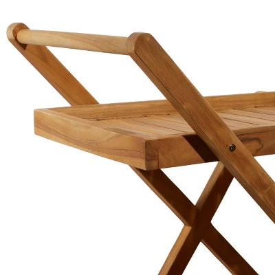 Trolley Patio Outdoor Serving Cart - Olivia & May 8 Trolley Patio Outdoor Serving Cart - Olivia & May - Image 8