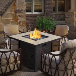 Yaheetech Gas Fire Pit Table Square With Ceramic Tabletop Outdoor -Deals Patio Elegance Store GUEST e4b48e17 d4a0 4af8 a215 4e9781f76008