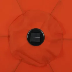 7.5' X 7.5' Solar LED Patio Umbrella Orange - Wellfor -Deals Patio Elegance Store GUEST e4caa8ae e672 41ac b168 22e9c3add559